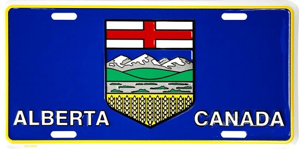 signs 4 fun Alberta Flag License Plate