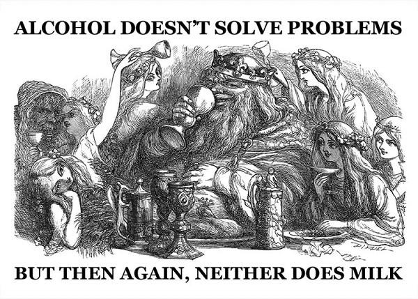 signs 4 fun Alcohol Doesn't Solve Problems Magnet