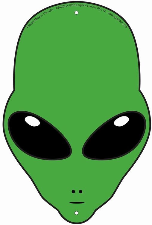 signs 4 fun Alien Die Cut Small Parking Sign