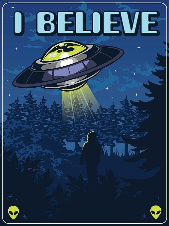 signs 4 fun Alien I believe Metal Sign
