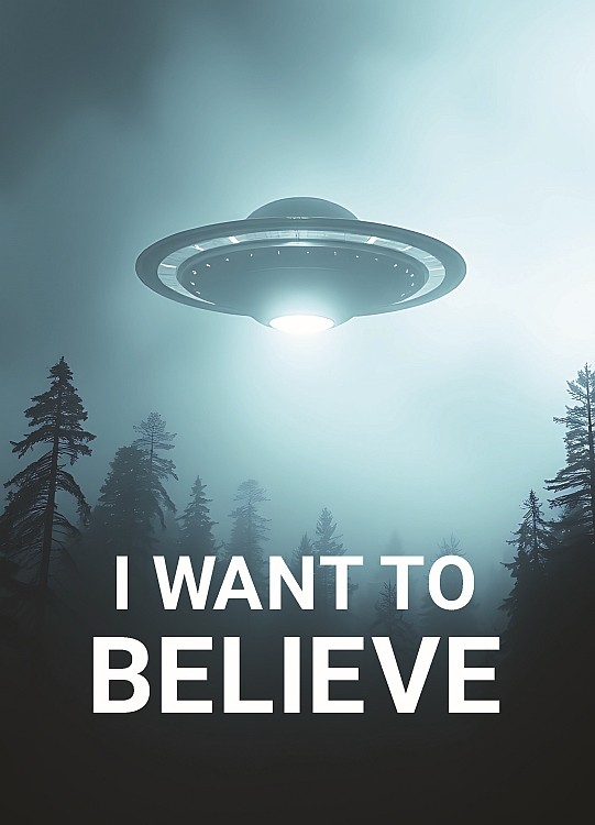 signs 4 fun Alien I Want to Believe II Magnet