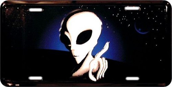 signs 4 fun Alien License Plate