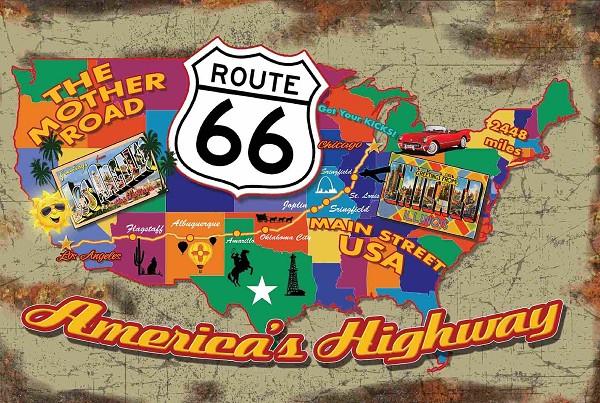 signs 4 fun America's Highway Map Postcard