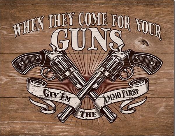 signs 4 fun Ammo First Metal Tin Sign