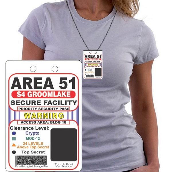 signs 4 fun Area 51 ID Necklace