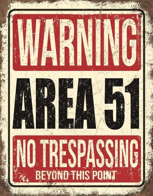signs 4 fun Area 51 Metal Sign