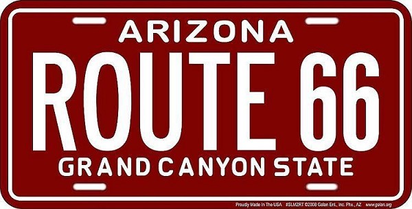 signs 4 fun Arizona 80-96 Route 66 License Plate