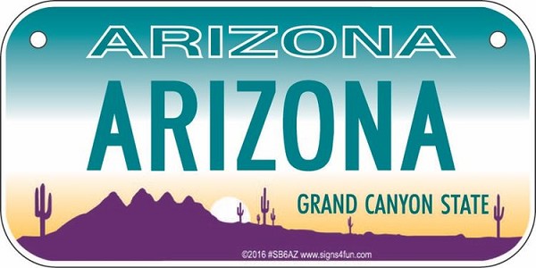 signs 4 fun Arizona Bike Tag