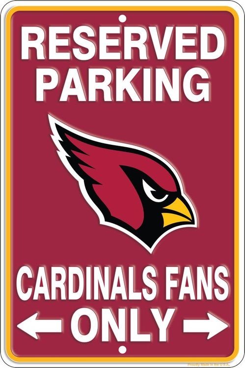 signs 4 fun Arizona Cardinals Sm Parking Sign