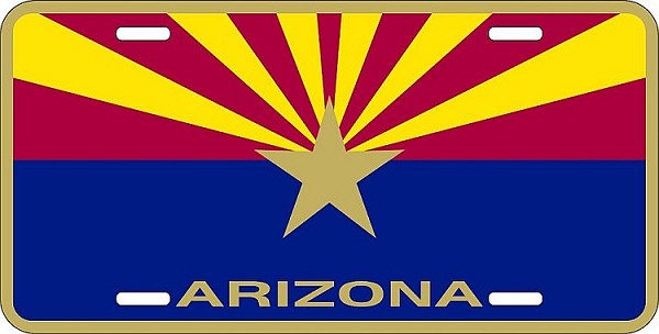 signs 4 fun Arizona Flag License Plate