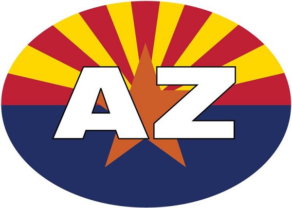 signs 4 fun Arizona Flag Small Sticker