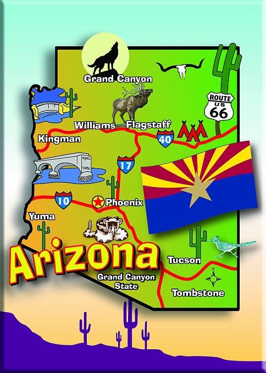 signs 4 fun Arizona Map Magnet