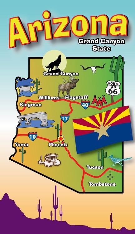 signs 4 fun Arizona Map Sticker