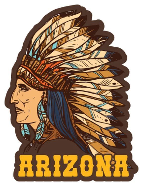 signs 4 fun Arizona Native American Lg Sticker