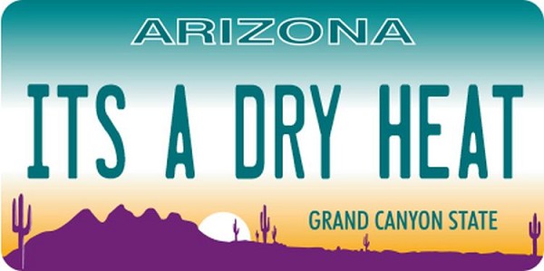 signs 4 fun Arizona Plate Dry Heat Lg Sticker