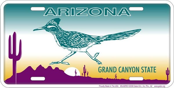signs 4 fun Arizona - Roadrunner License Plate