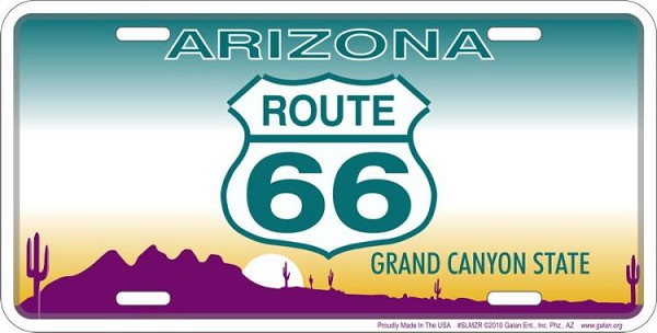 signs 4 fun Arizona Route 66 Shield License Plate