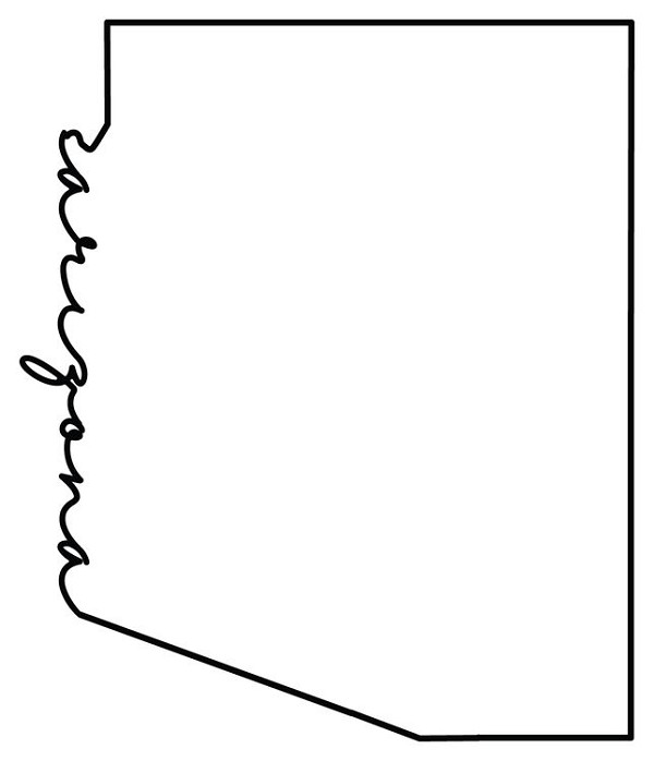 signs 4 fun Arizona State Outline Large Sticker