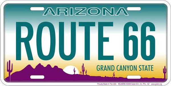 signs 4 fun Arizona Style Route 66 License Plate