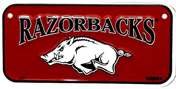 signs 4 fun Arkansas Razorbacks II Bike Tag