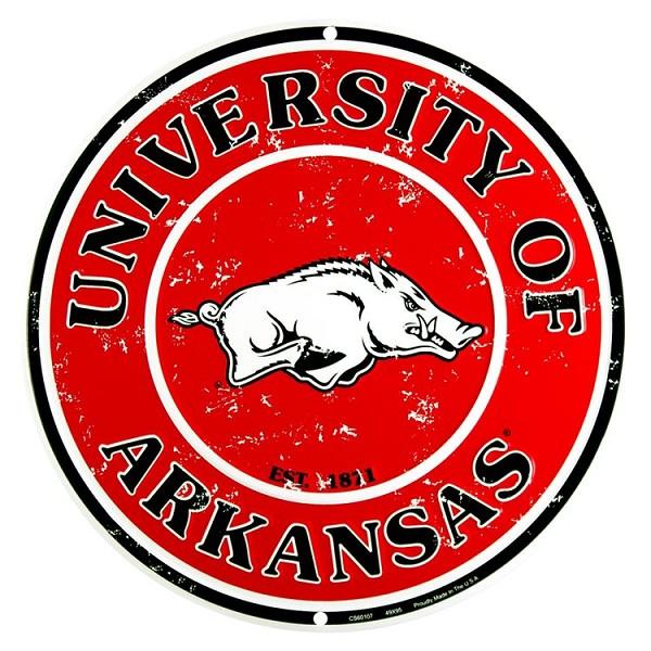 signs 4 fun Arkansas Razorbacks Round Sign