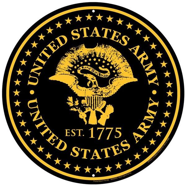 signs 4 fun Army 1775 12 inch Round Sign