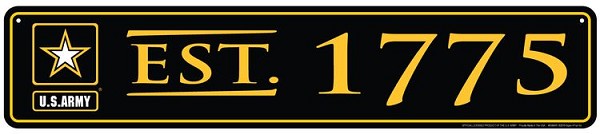signs 4 fun Army Est 1775 Street Sign