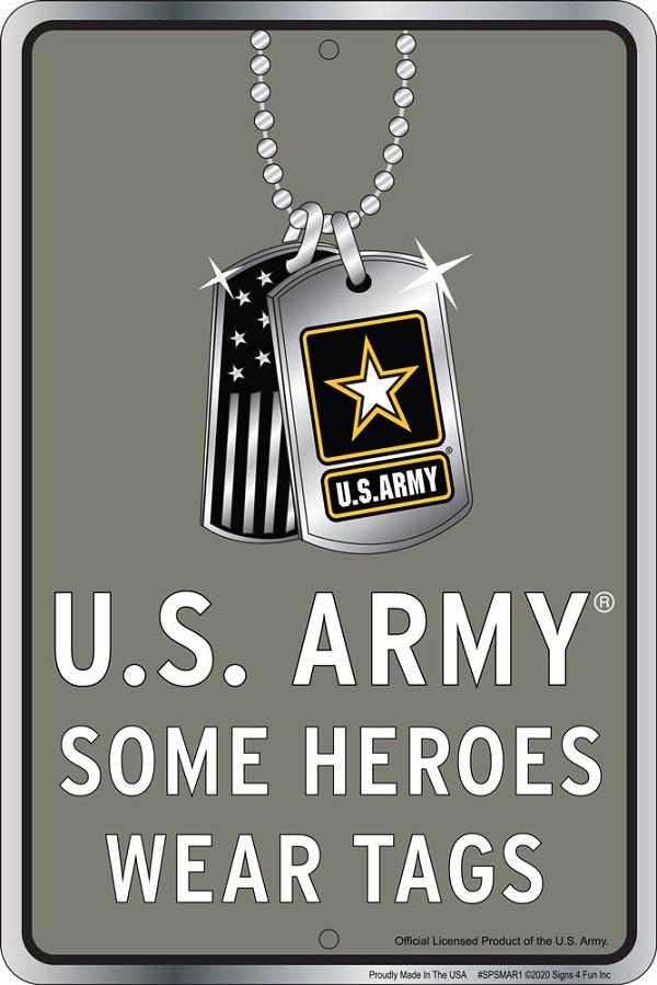 signs 4 fun Army Tags Sm. Parking Sign