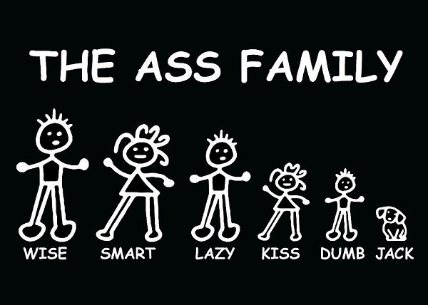 signs 4 fun Ass Family Magnet