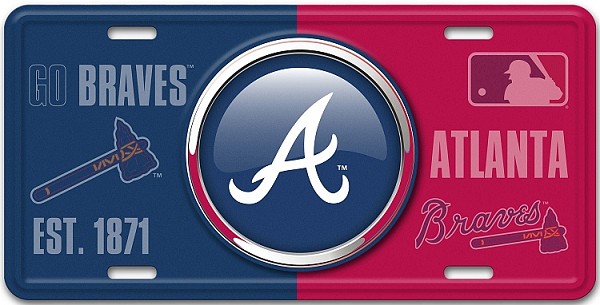 signs 4 fun Atlanta Braves Bullseye License Plate