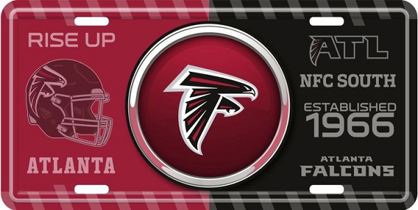 signs 4 fun Atlanta Falcons Bullseye License Plate