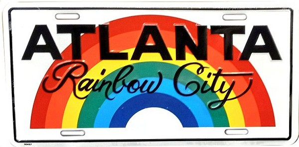 signs 4 fun Atlanta Rainbow City License Plate