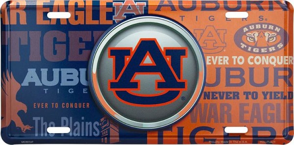signs 4 fun Auburn Bullseye License Plate