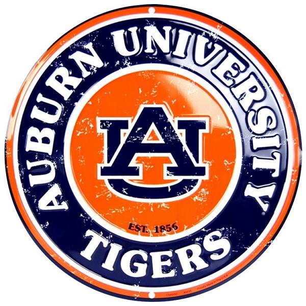 signs 4 fun Auburn Tigers Round Sign