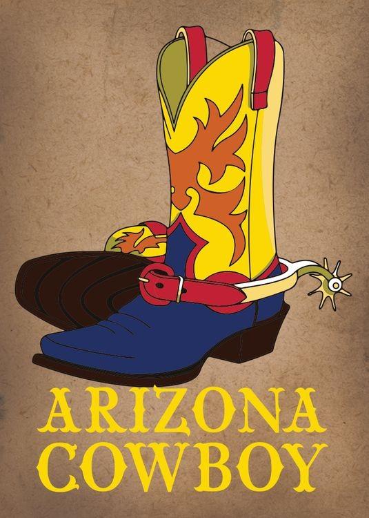 signs 4 fun AZ Cowboy Small Sticker