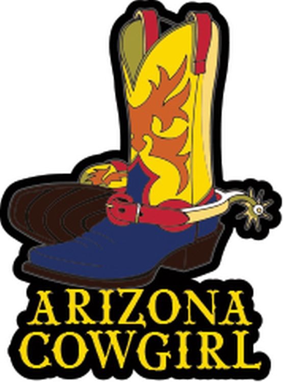 signs 4 fun AZ Cowgirl Sm Sticker