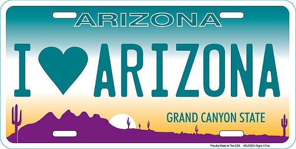 signs 4 fun AZ I Love License Plate