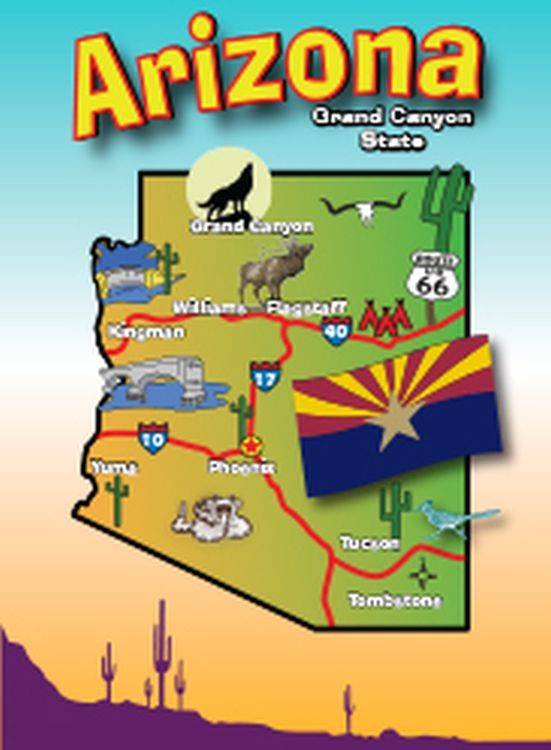 signs 4 fun AZ Map Sm Sticker