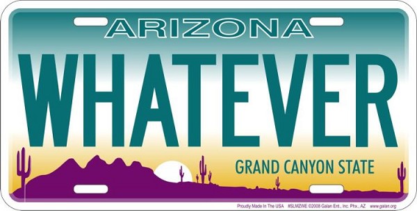 signs 4 fun AZ - Whatever License Plate