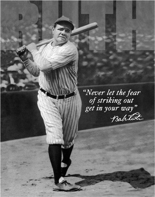 signs 4 fun Babe Ruth - No Fear Metal Sign