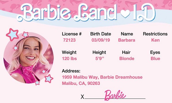 signs 4 fun Barbie Movie ID