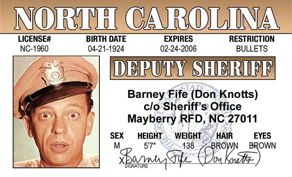 signs 4 fun Barney Fife ID Magnet