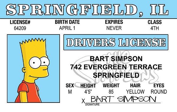 signs 4 fun Bart's ID
