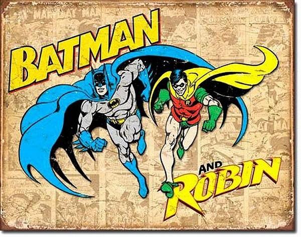 signs 4 fun Batman & Robin Weatherd Metal Tin Sign