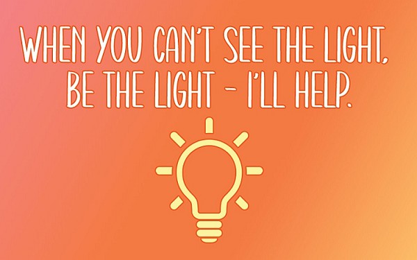 signs 4 fun Be the Light Pocket Hug