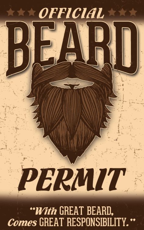 signs 4 fun Beard Permit