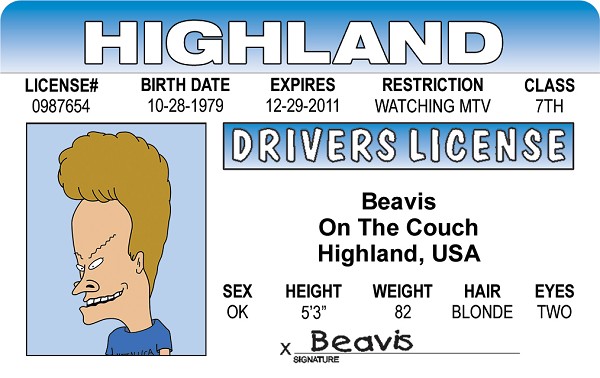 signs 4 fun Beavis ID