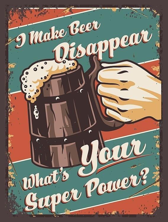 signs 4 fun Beer Superpower Magnet