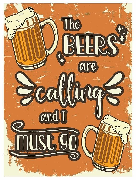 signs 4 fun Beers are calling Magnet