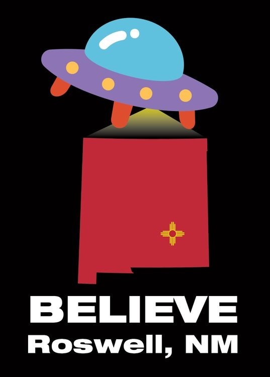 signs 4 fun Believe Roswell New Mexico Magnet